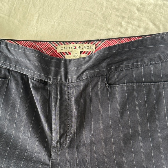 Vintage 2004 Tommy Hilfiger Women’s Dark Navy Pinstripe Dress Pants - Picture 2 of 16